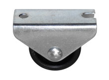 Møbelhjul buk fast sort 30 mm